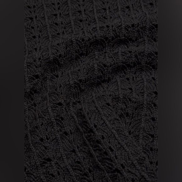 NWT Aritzia Wilfred Philippa Top Size Small Black Pointelle-knit top - Picture 9 of 14